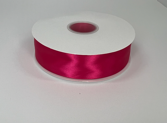 1 1/2" hot pink Ribbon single face Satin 100 Yds