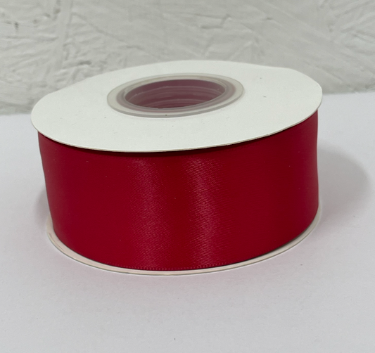 1 1/2" Red Satin Ribbon Double-face 25 yds