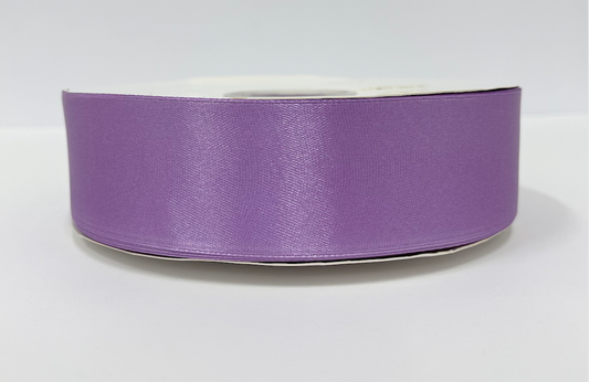 1 1/2" Purple  Ribbon single face Satin 100 Yds