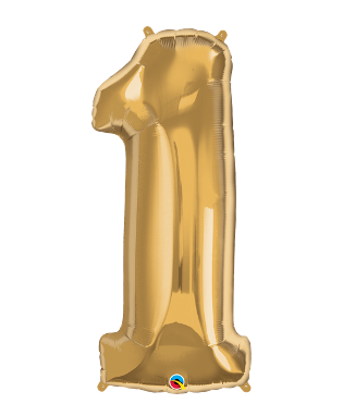 34" Qualatex Gold Numbers