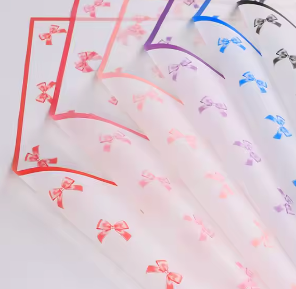 Bow Design Wrapping clear Paper