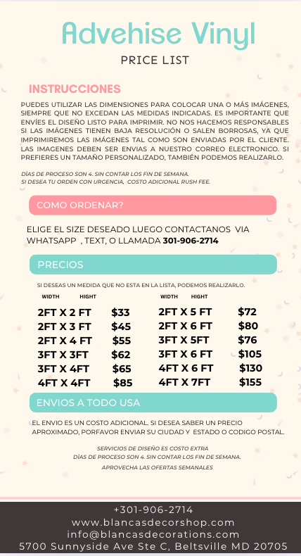 Adhesive Vinyl Sticker