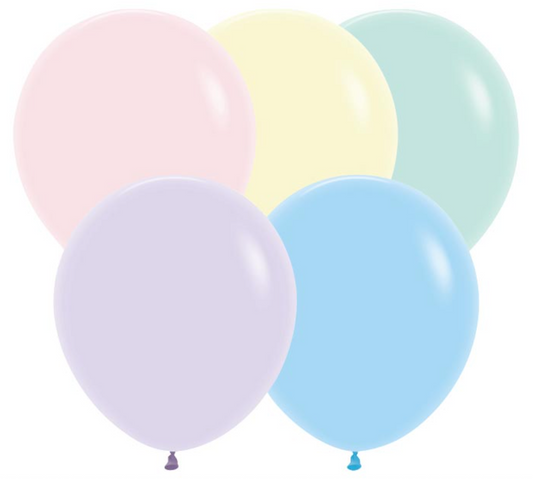 18" Pastel Matte assortement sempertex (25ct)