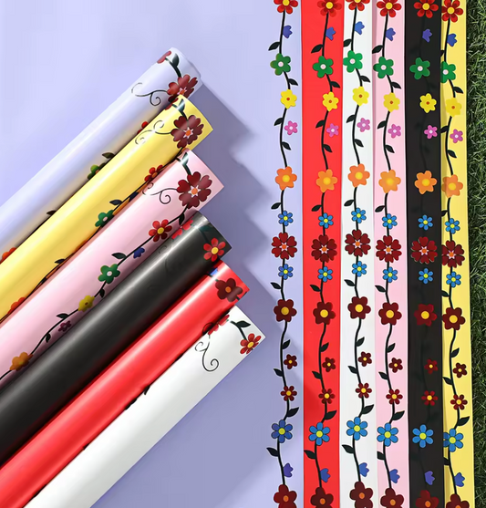 Colorfull flowers wrapping paper