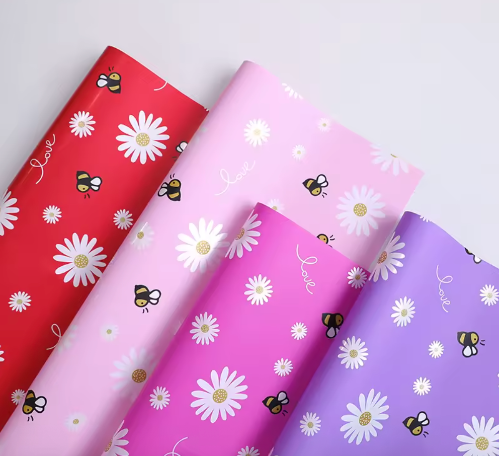 Sunflower and bees Wrapping paper
