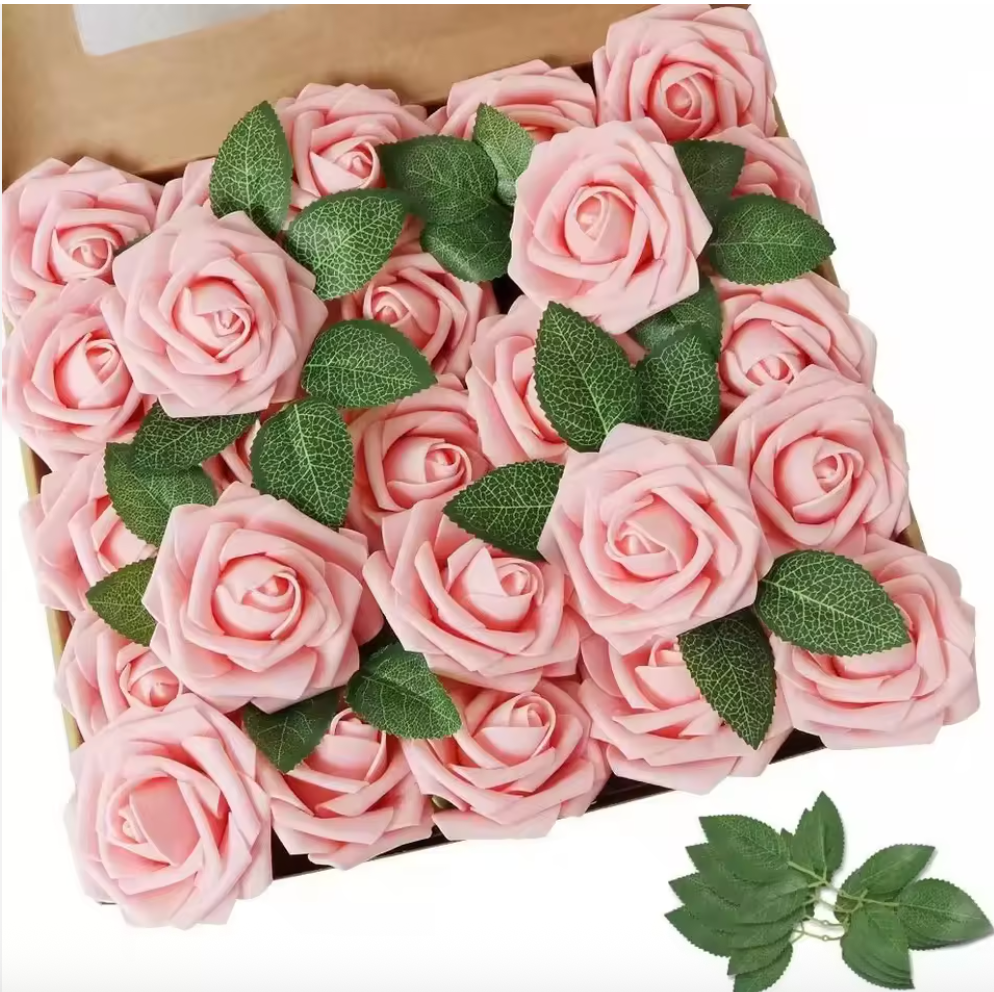 Artificial  foam flowers 25ct