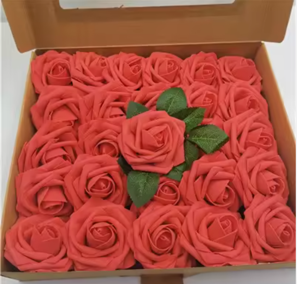Artificial  foam flowers 25ct