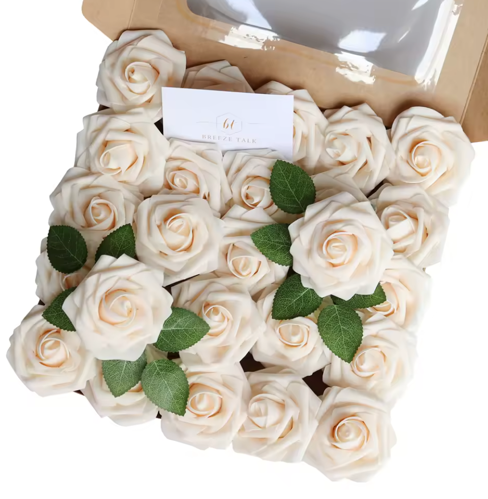 Artificial  foam flowers 25ct