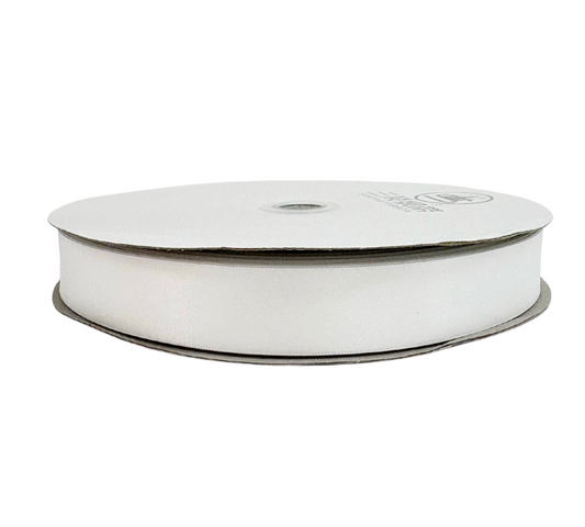 1 inch  White Satin Ribbon Double-face 100 Yds