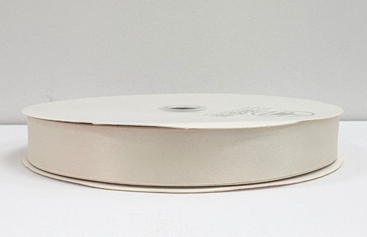 1 inch Cream Satin Ribbon Double-face 100 Yds