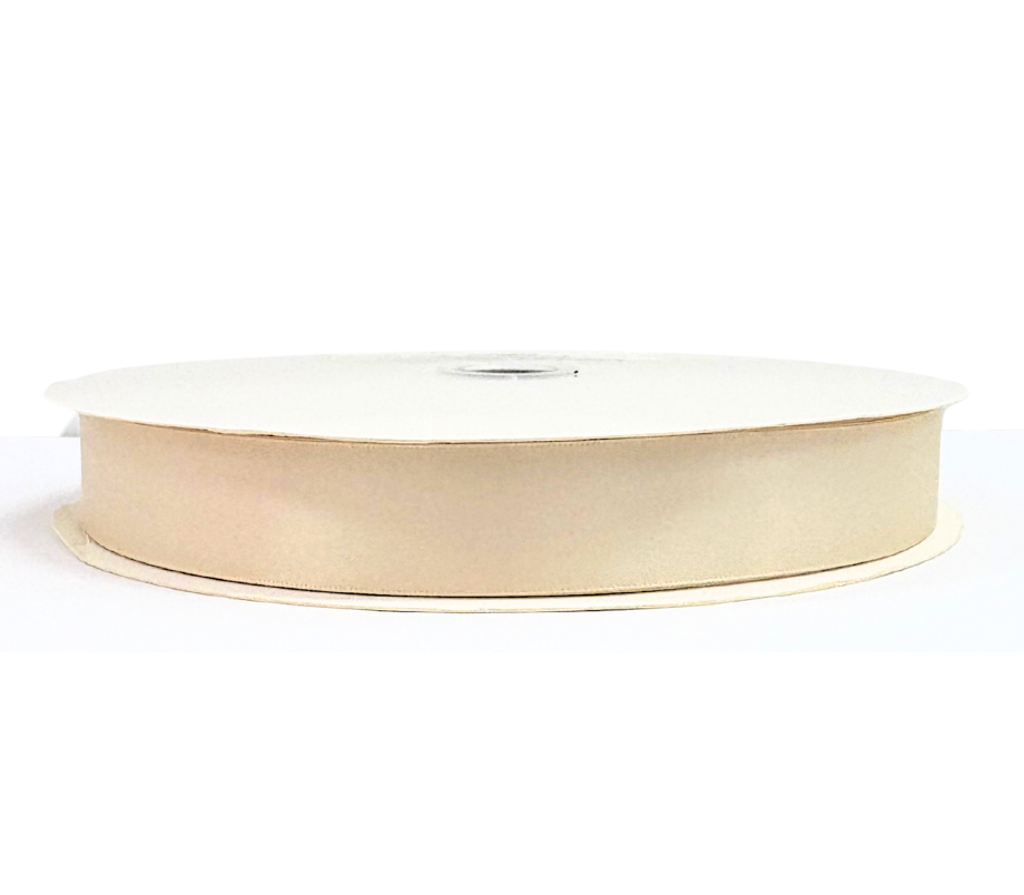 1 inch  Ivory Satin Ribbon Double-face 100 Yds