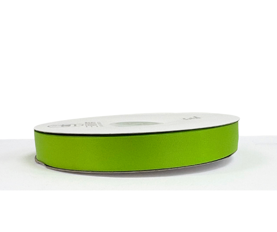 1 inch Lime Green Satin Ribbon Double-face 100 Yds
