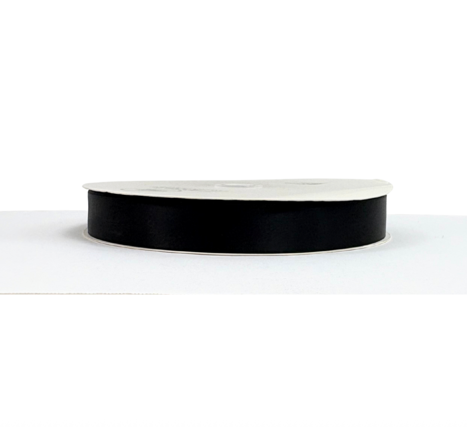 1 inch Black Satin Ribbon Double-face 100 Yds