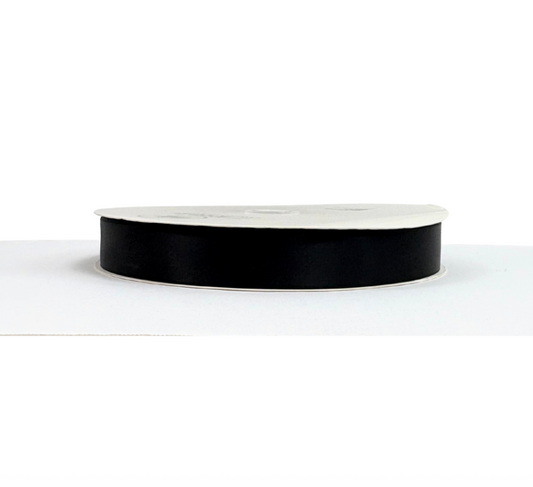 1 inch Black Satin Ribbon Double-face 100 Yds