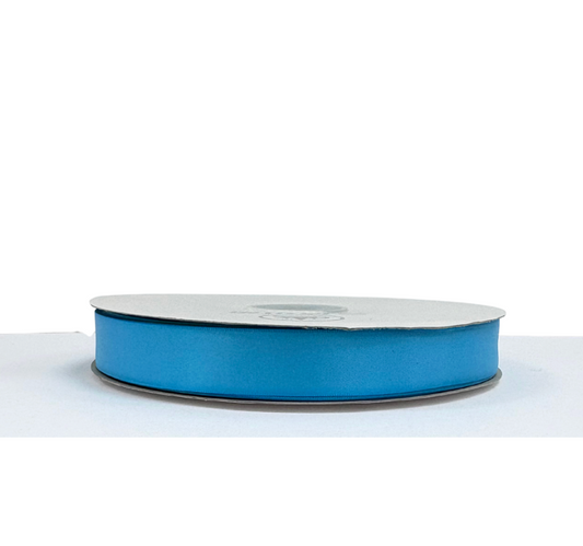 1 inch Light Blue Satin Ribbon Double-face 100 Yds