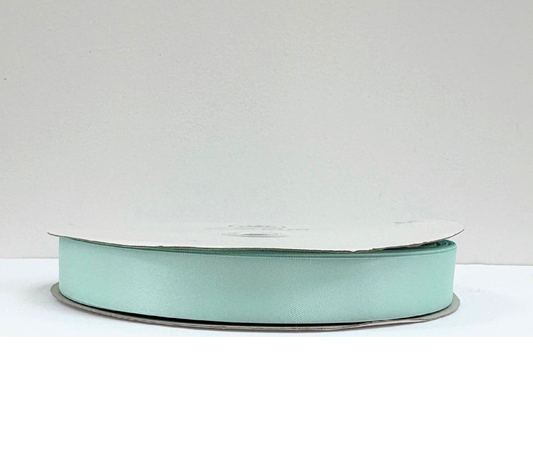 1 inch Aquamarine  Satin Ribbon Double-face 100 Yds