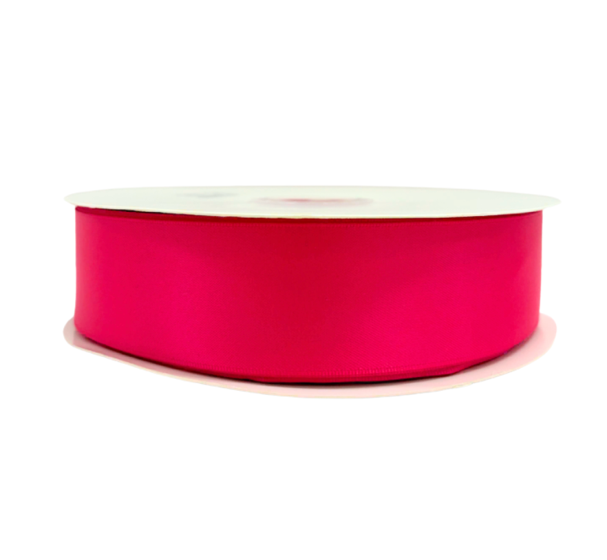 1 1/2" Neon Pink Satin Ribbon Double-face 100 Yds