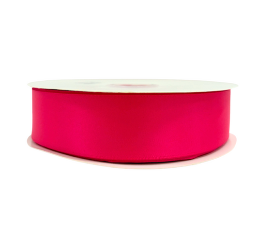 1 1/2" Neon Pink Satin Ribbon Double-face 100 Yds