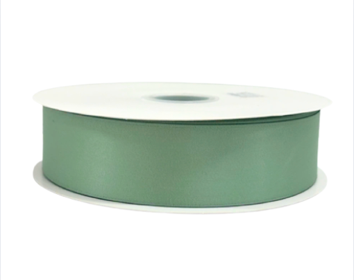 1 1/2"  Laurel Green Satin Ribbon Double-face 100 Yds