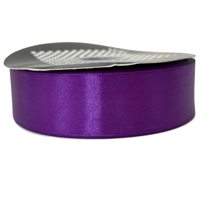 1 1/2" Grape Ribbon single face Satin 100 Yds