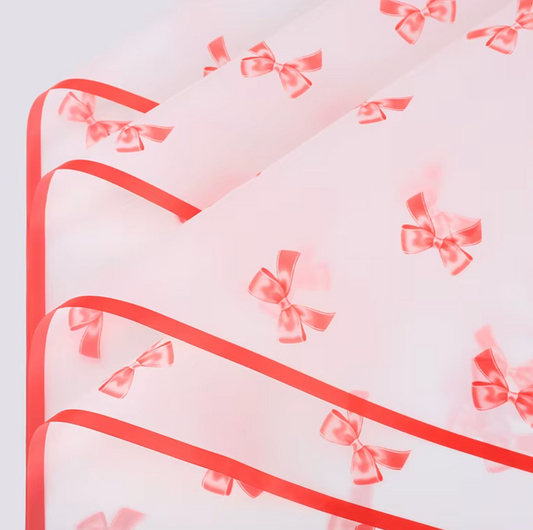 Bow Design Wrapping clear Paper