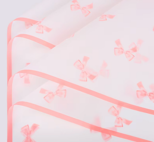 Bow Design Wrapping clear Paper