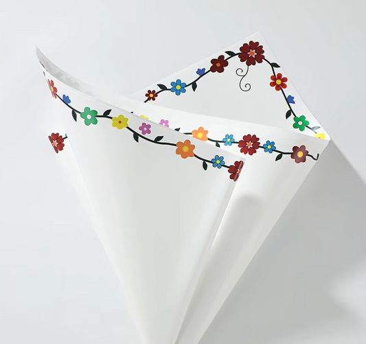 Colorfull flowers wrapping paper