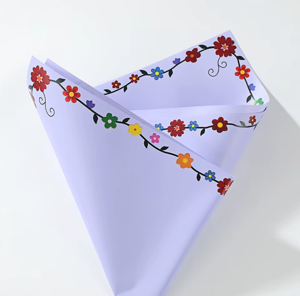 Colorfull flowers wrapping paper