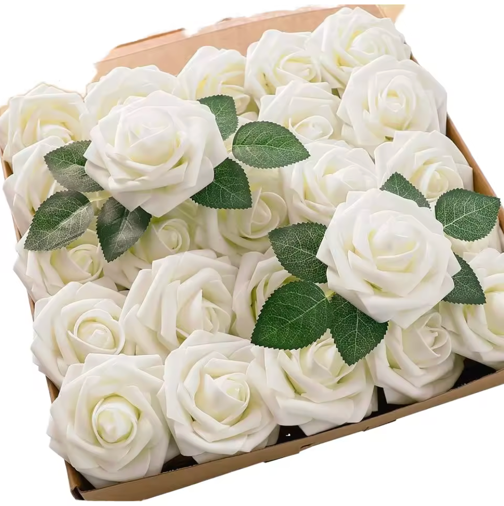 Artificial  foam flowers 25ct