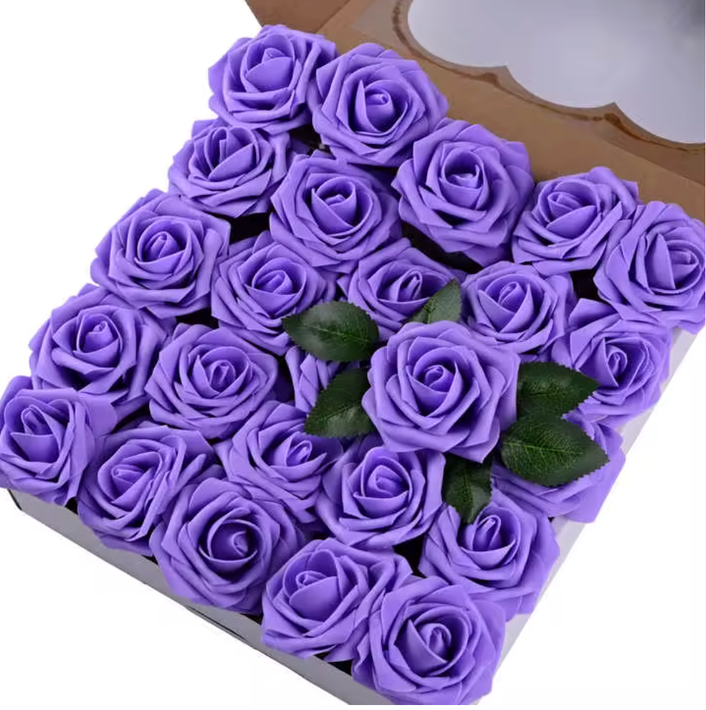Artificial  foam flowers 25ct