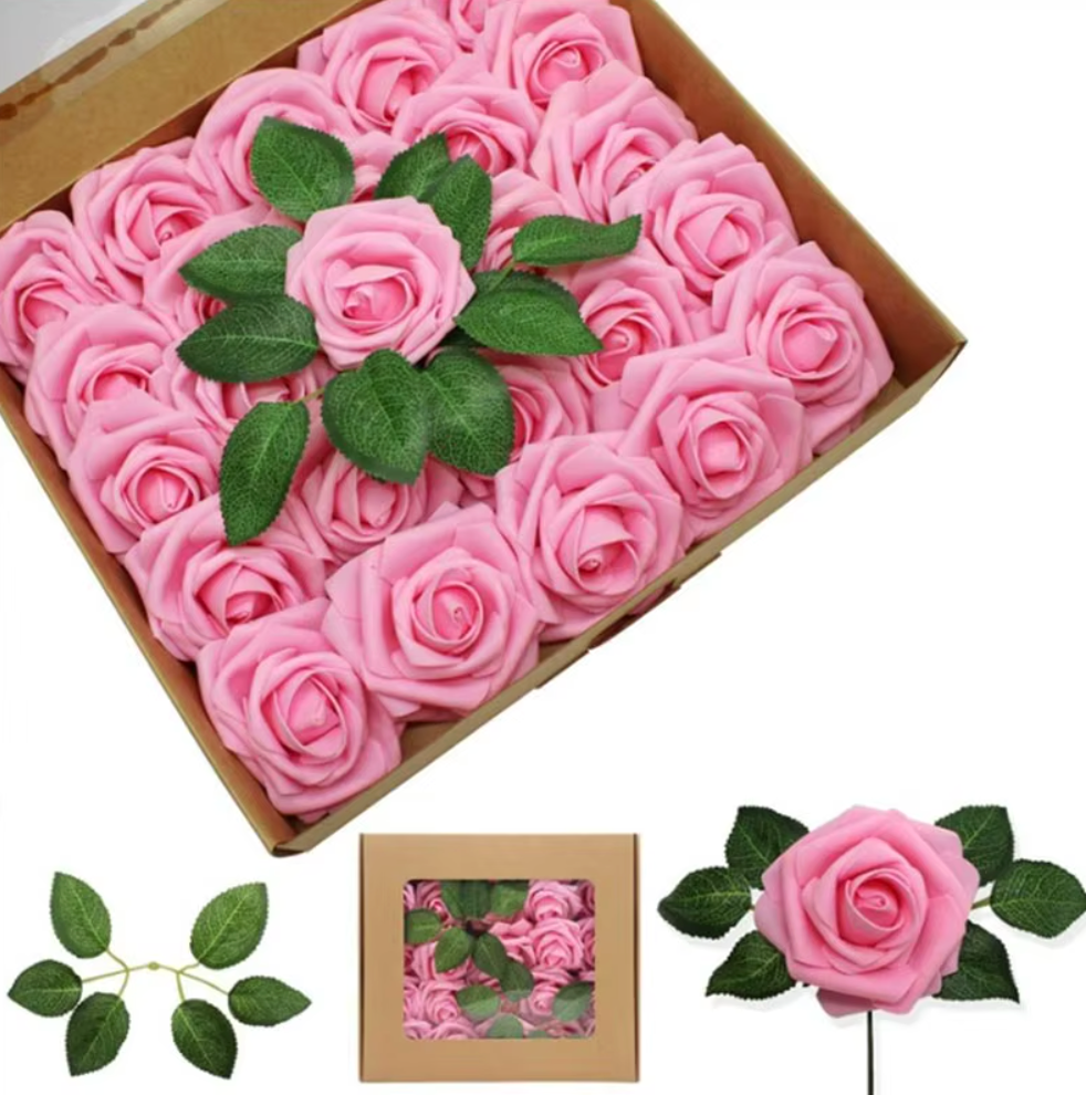 Artificial  foam flowers 25ct