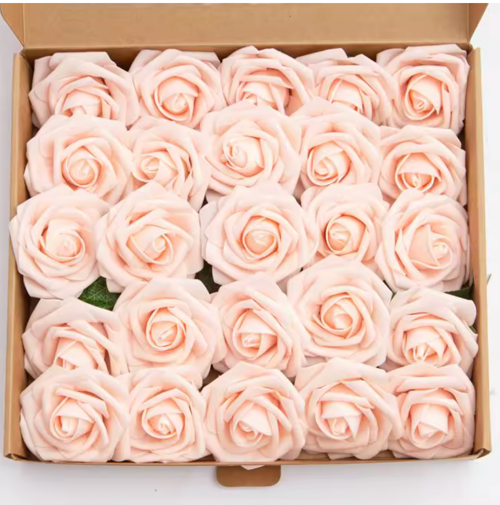 Artificial  foam flowers 25ct