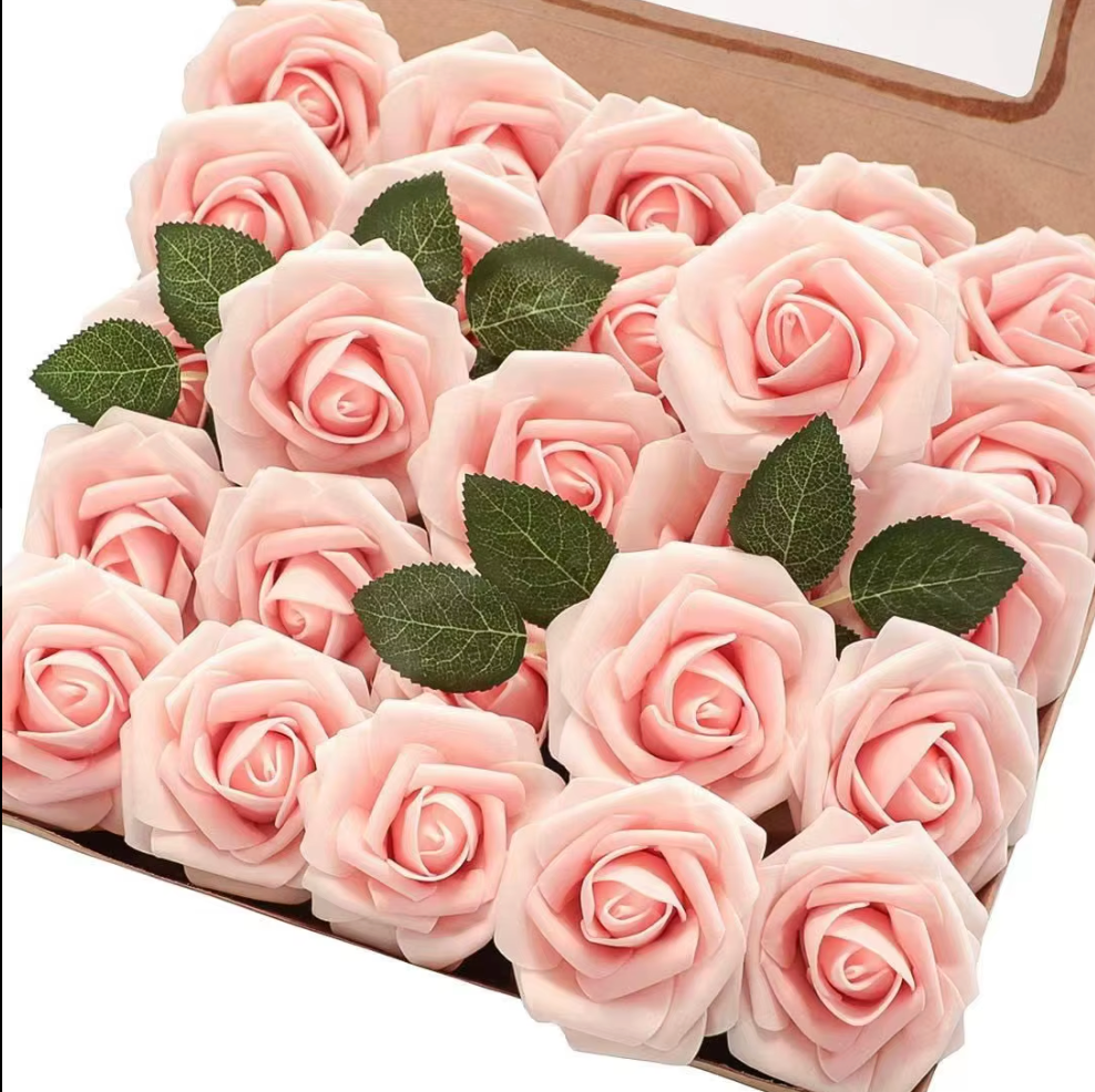 Artificial  foam flowers 25ct