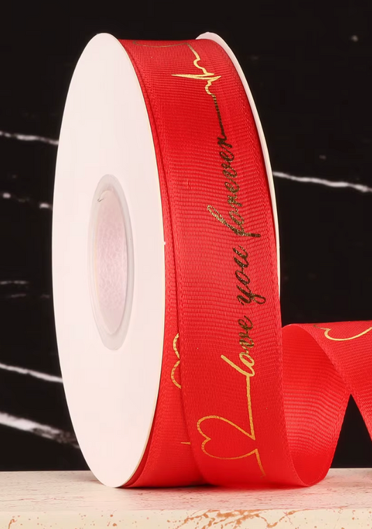 1" Inch ribbon Love you forever 25yds