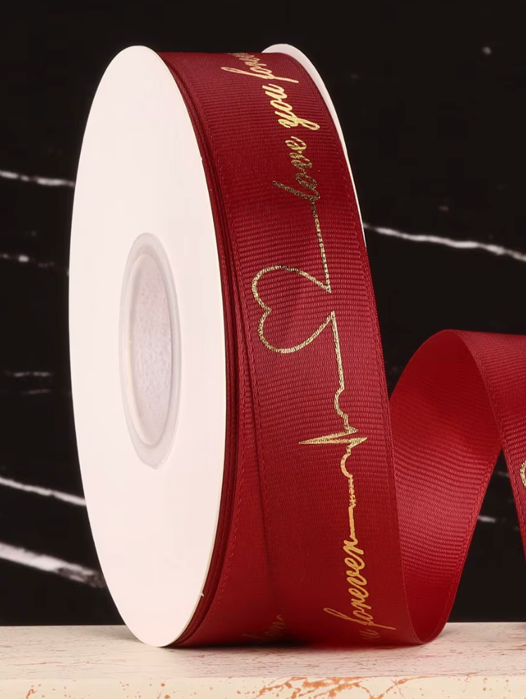 1" Inch ribbon Love you forever 36yds