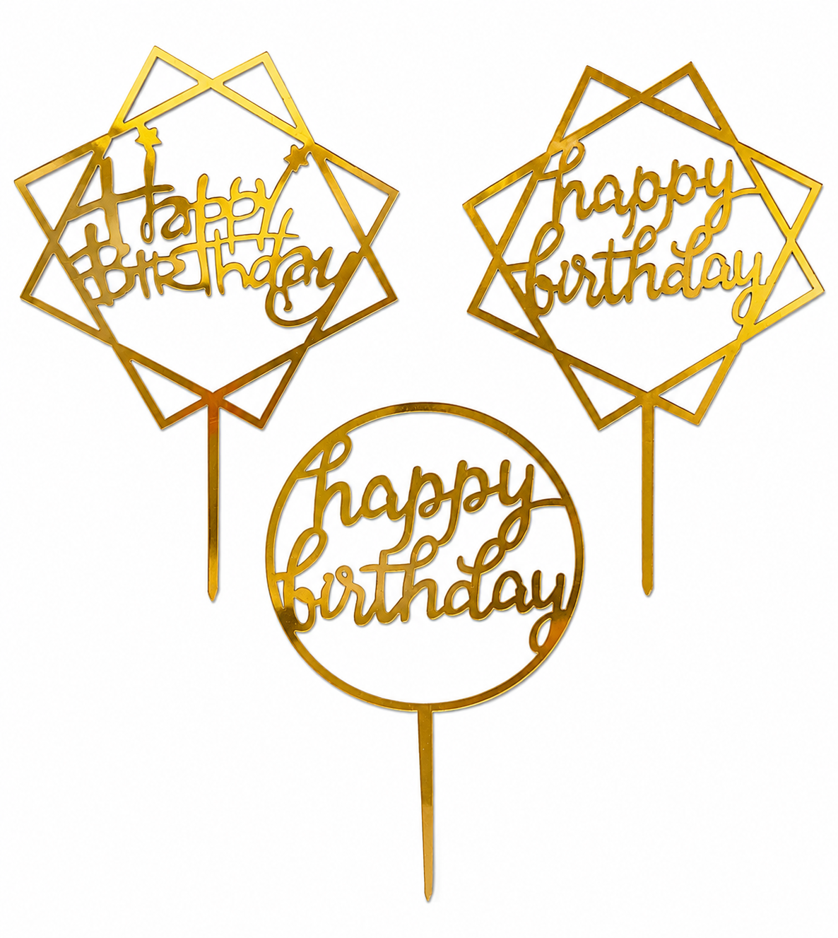 Happy Birthday cake Topper (10ct)