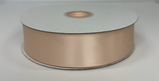 1 1/2" light peach Ribbon Double-face 100 Yds