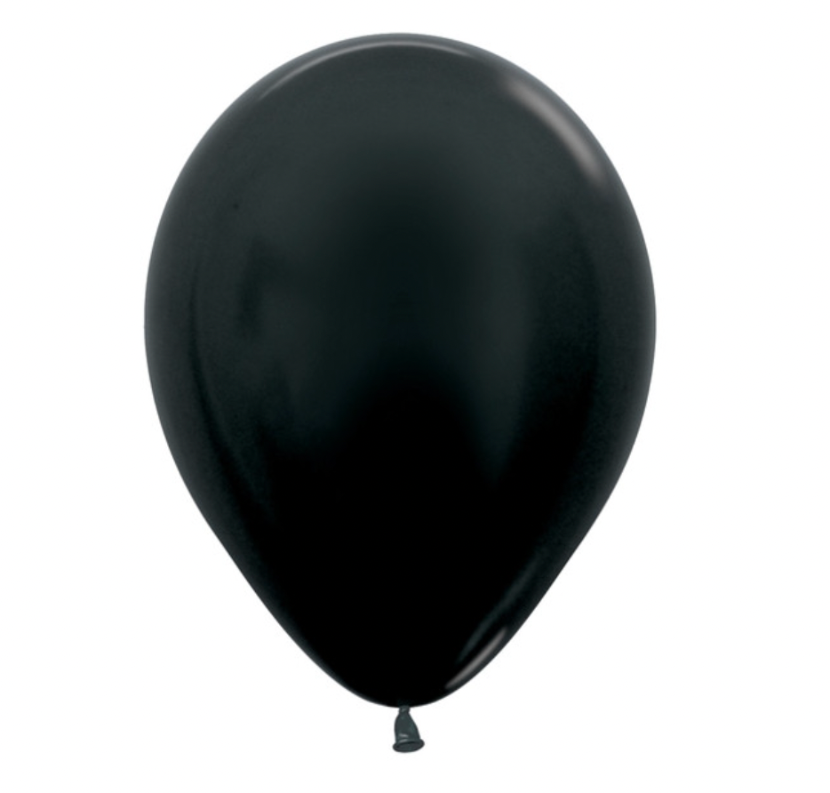 11" Metallic black  sempertex (100ct)