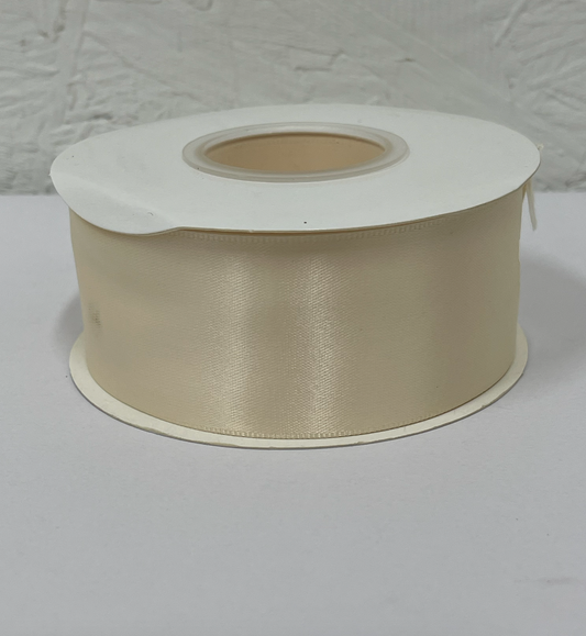 1 1/2" ivory Satin Ribbon Double-face 25 yds