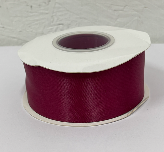 1 1/2" Sangria Satin Ribbon Double-face 25 yds