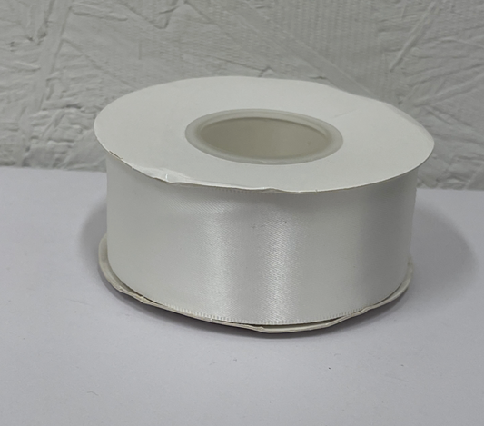 1 1/2" White Satin Ribbon Double-face 25 yds