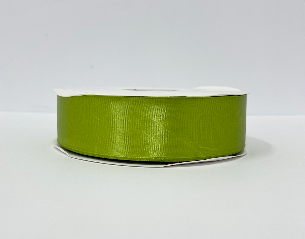 1 1/2" Lime Green Ribbon single face Satin 100 Yds