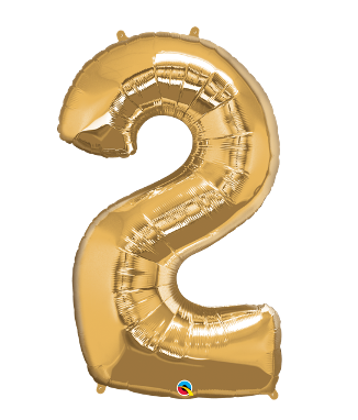 34" Qualatex Gold Numbers