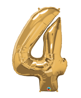 34" Qualatex Gold Numbers