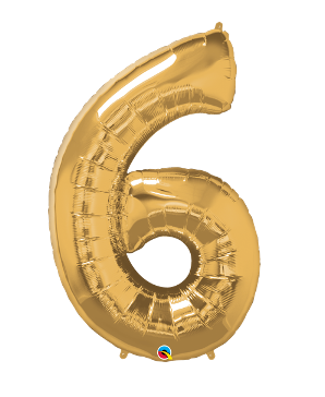 34" Qualatex Gold Numbers