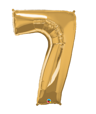 34" Qualatex Gold Numbers