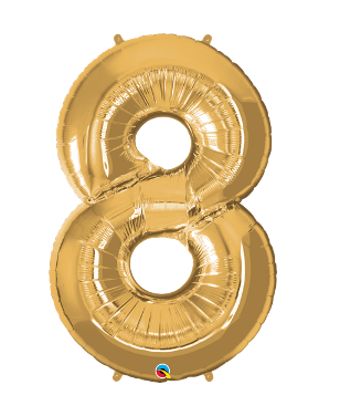 34" Qualatex Gold Numbers