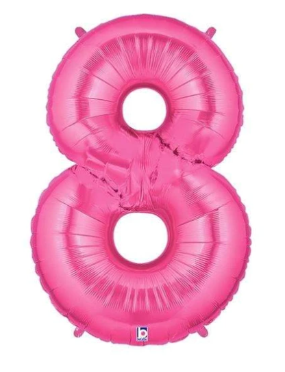 40" Hot Pink Numbers