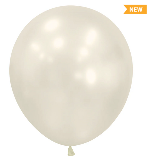 18"  silk Oyster White Sempertex (25ct)