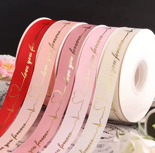 1" Inch ribbon  Love you forever 36yds